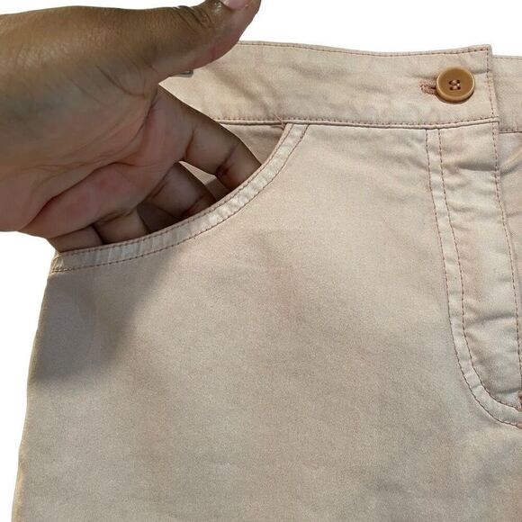 OSKA Womens Flat Front Pants Size 2 Pink Garment Dye Matte Finish Slow Fashion - Picture 5 of 10